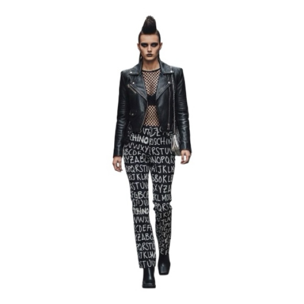 Moschino Rare Vintage Alphabet Print Pants Y2K Archival Italian Couture
